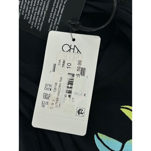 CHASER Girls Tank Tops Sz M/10 Bundle Purple Black Glitter Ice Cream Unicorn - Picture 13 of 16